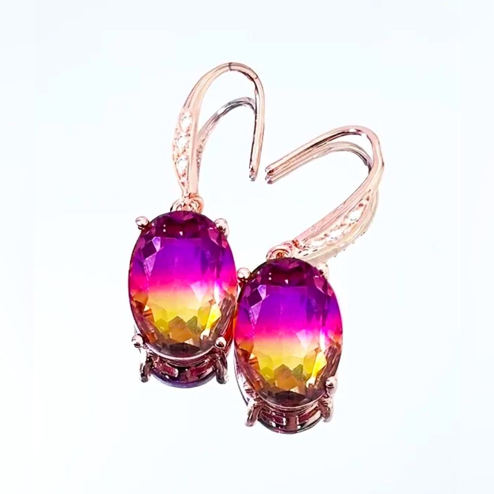 Captivating Bicolor Ametrine Drop Earrings
